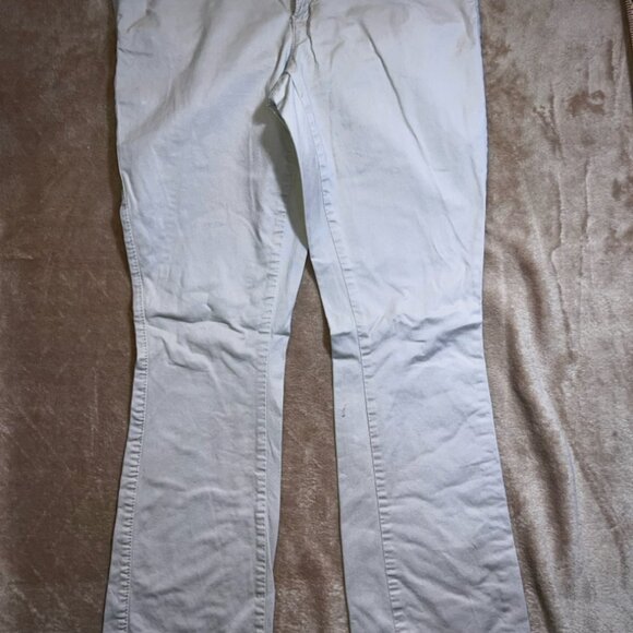 Maurices Womens Size 7/8 Reg Tan Khaki Boot Cut Button Pocket Zip Jeans (O)‎ - Picture 1 of 8